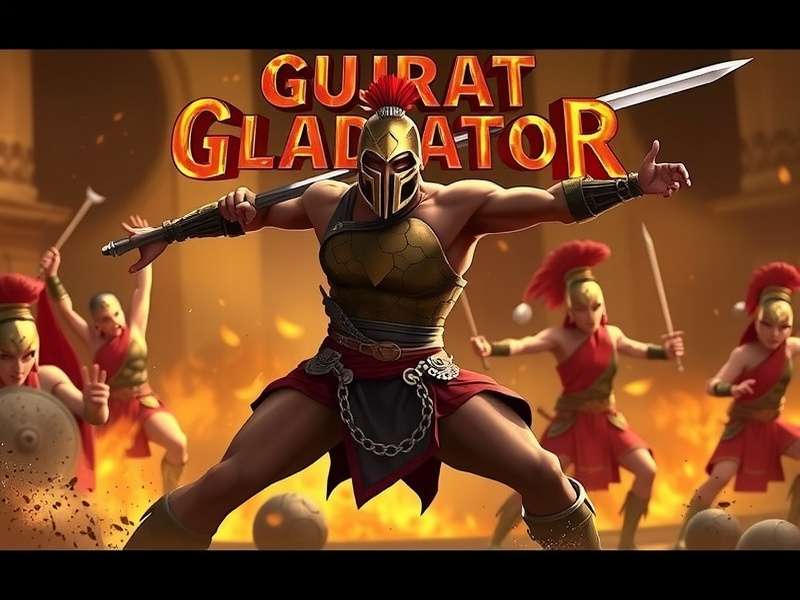 Gujarat Gladiator Game hero image showing epic battle scene